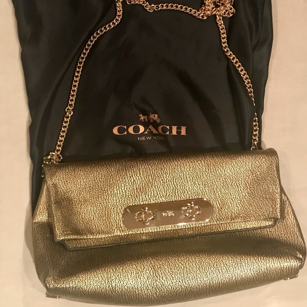 COACH Gold Crossbody Handbag